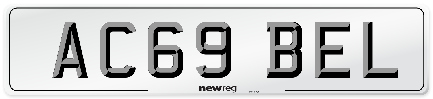 AC69 BEL Number Plate from New Reg